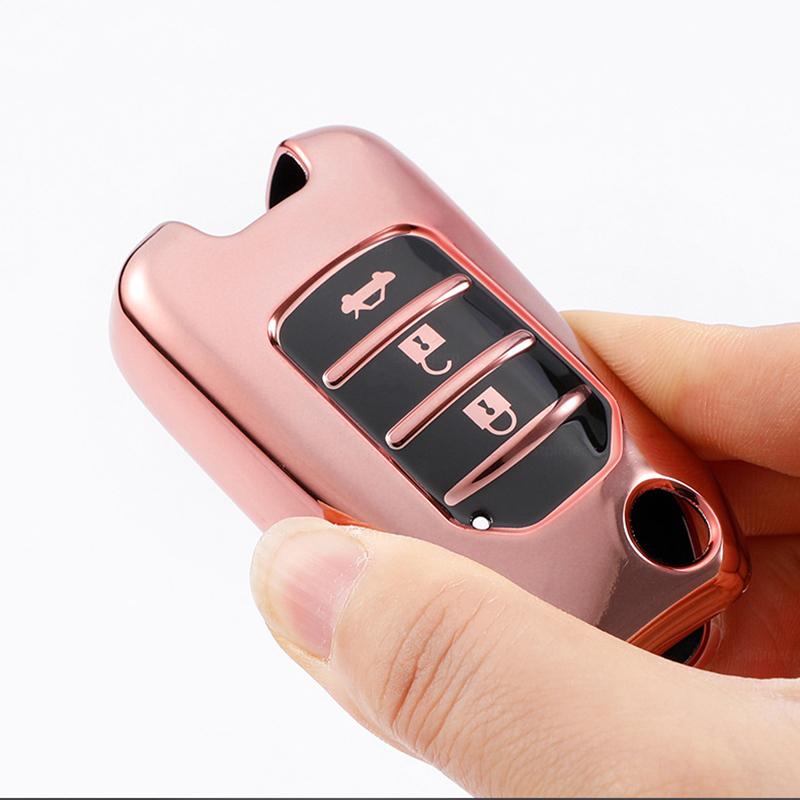 Plating TPU Car Key Case Shell Cover Fob For Honda Civic HRV CRV XRV CR-V Crider Odyssey Pilot Fit Accord Protector Accessories