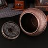 Airtight Lid Loose Tea Storage Container Bronze Decorative Tea Jar  For Countertop Storage