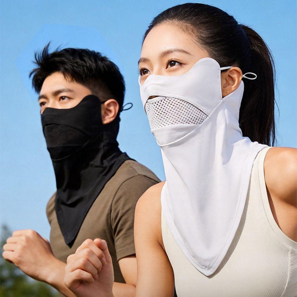 Atmungsaktive Sonnenmaske Nacken Anti-UV-Gesichts-Gini-Maske Elastische Gesichtsabdeckung Radfahren
