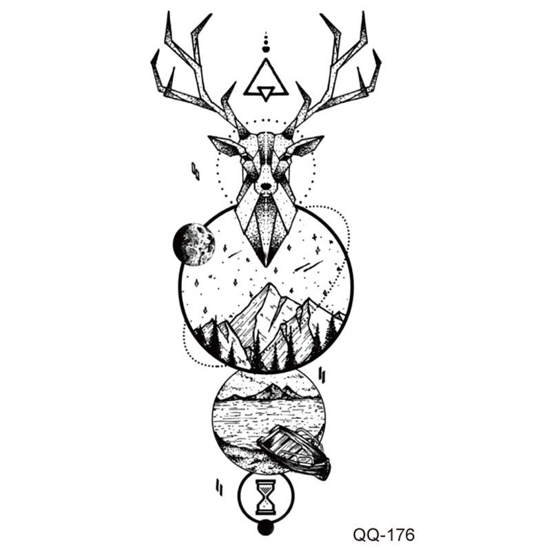 New Style Waterproof Temporary Tattoos: Floral, Butterflies & Lion Designs - Mix & Match Set