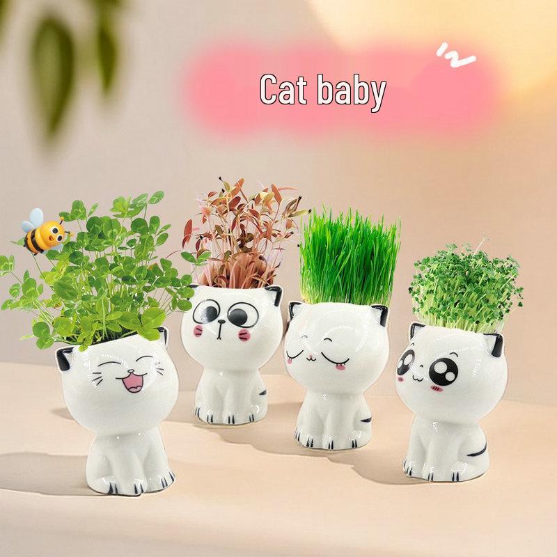 Cute Cat Potted Plant Toy & Science Kit for Kids - Ideal Back-to-School or Handmade Gift