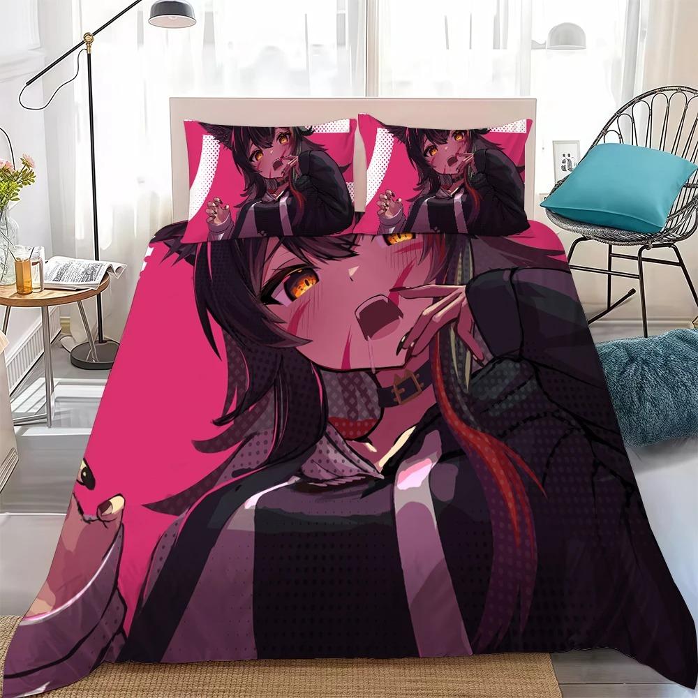 3D Print O-Ookami Mio Bedding Set Soft Comforter Cover With 1/2pcs Pillow Shams For Kids Adults Duvet Cover Microfiber