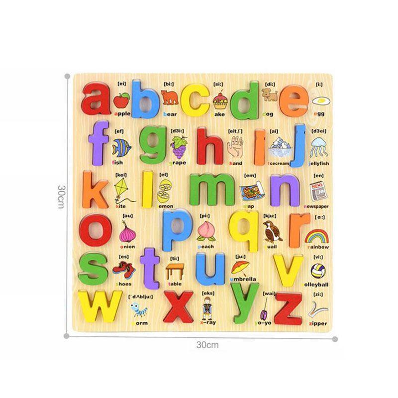 Quality Children Wooden Toy Alphabet Jigsaw Puzzle Educational Gift**