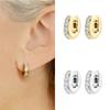 Gold Filled Silver Color Hoop Earrings For Women Stud Earring Zircon Piercing Drop Earings Personalized Jewelry Wholesale