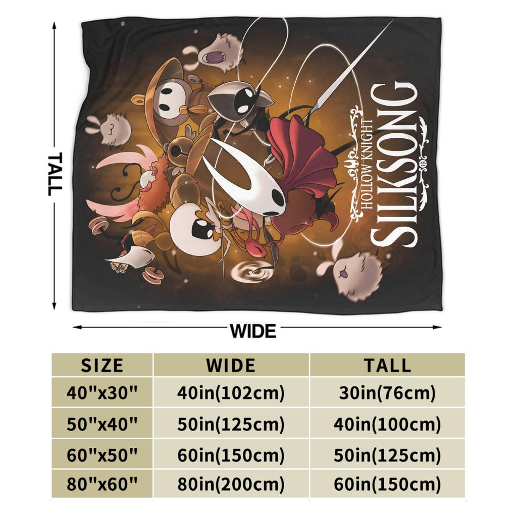 Hollow Knight Silksong Blanket Flannel Autumn/Winter Multi-function Super Warm Throw Blanket for Sofa Couch Plush Thin Quilt