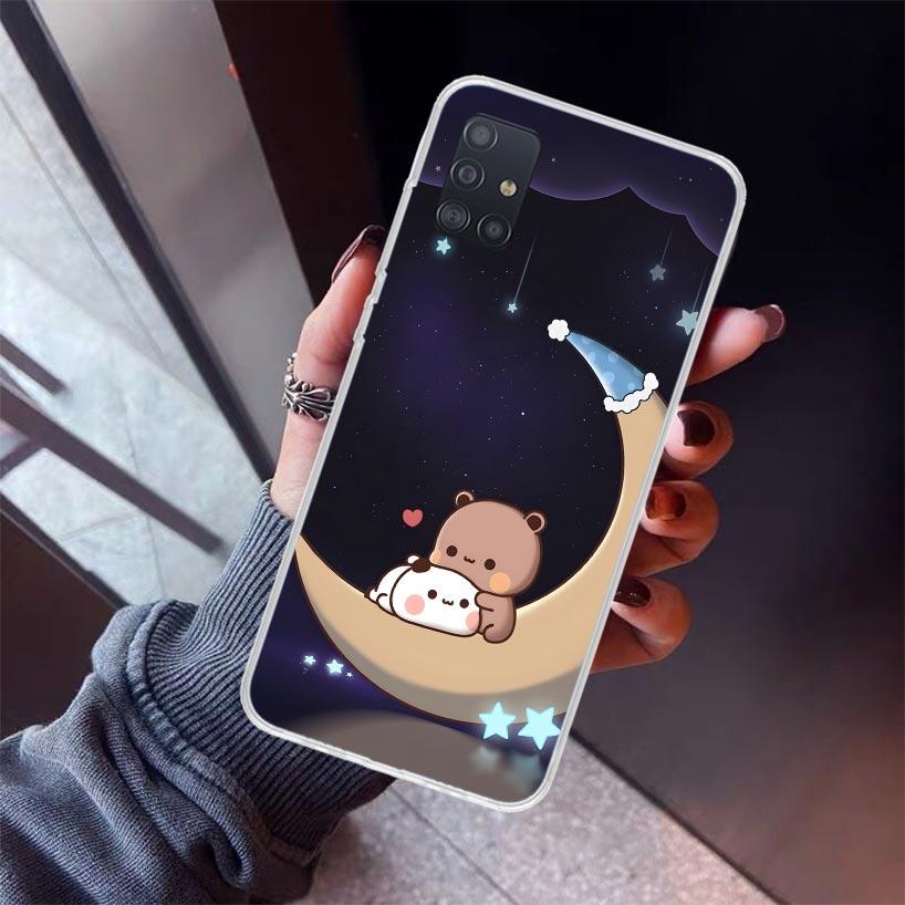 Cute Peach Goma Cat Phone Case For Samsung Galaxy A12 A52S A42 A32 A22 A51 A50 Note 20 Ultra 10 S10 Plus A71 A70 A31 A30 A10S Ga