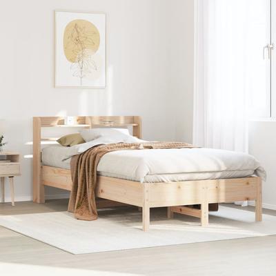 Vidaxl Bed Frame Without Mattress, 75X190 Cm, Solid Pine Wood