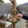 Faucet Design Hanging Bird Feeder Retro Bird Feeding Bowl Weather Resistant Metal Bird Bath  Fence
