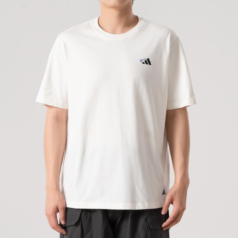 Adidas Sports Lifestyle Logo Breathable Round Neck Short Sleeve T-Shirt Men T-Shirts KC2868