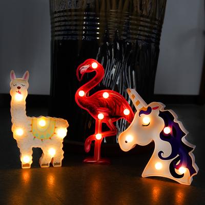 Unicorn Head LED Night Light Baby Unicornio Party 3D Luminaria Lamp Children's Gift Bedroom Table Decoration Unicorn Party Decor