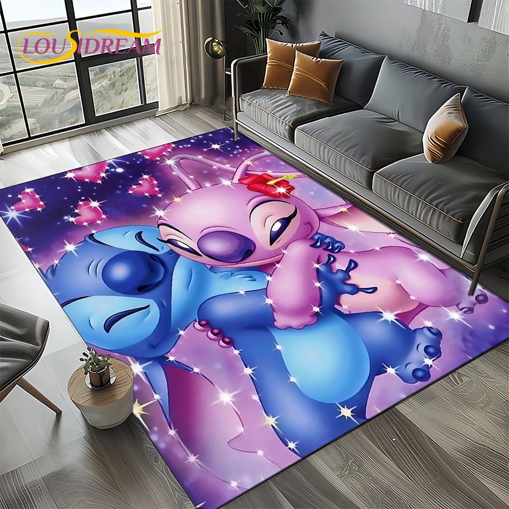 27 Style Cute Stitch Cartoon 3D Carpet Rug for Home Living Room Bedroom Sofa Doormat Decor,Child Non-slip Floor Mat Gifts