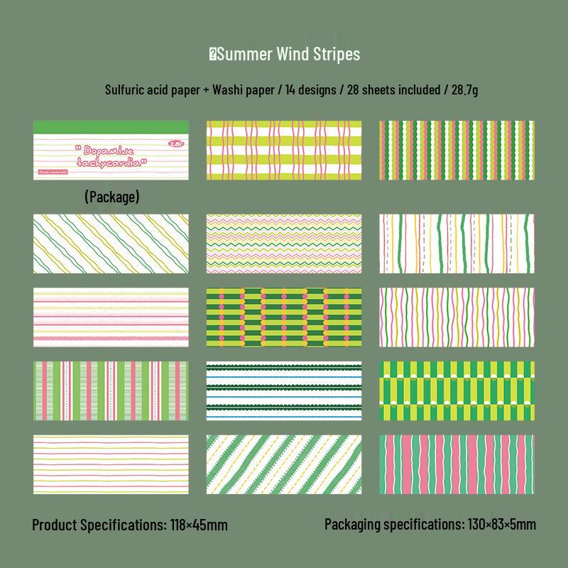 Dopamine Series Plaid Star Sticker Book: Korean Style Decorative Sticky Notes