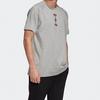 Adidas Originals Trefoil Zeno Tee With Woven Label Logo Short Sleeve Men Tops Medium-Hemp-Grey FS7328