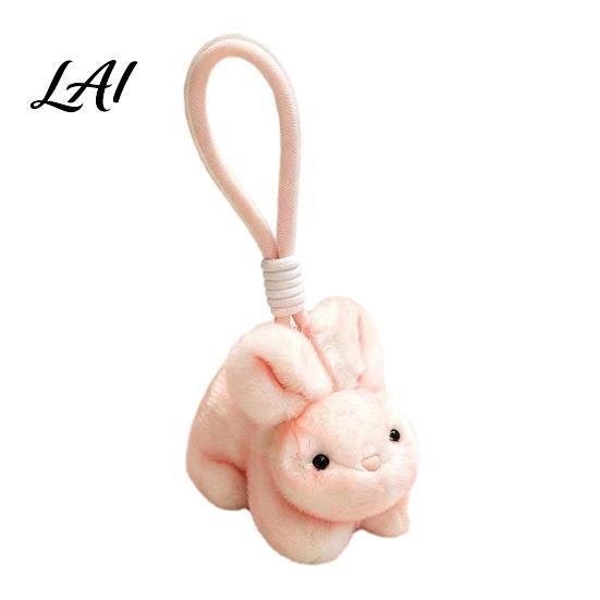 Soft Polyester Fiber Plushie Scented Bunny Plush Keychain Mini Rabbit Stuffed Animal with Fragrance Decorative Hanging Accessory for Backpacks Beads,