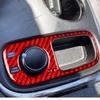 Red Carbon Fiber Console Multimedia Knob Panel Cover For Dodge Durango 2014-