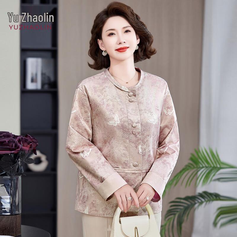 

YUZHAOLIN Women s Elegant New Chinese Style Floral Spring Jacket 2XL