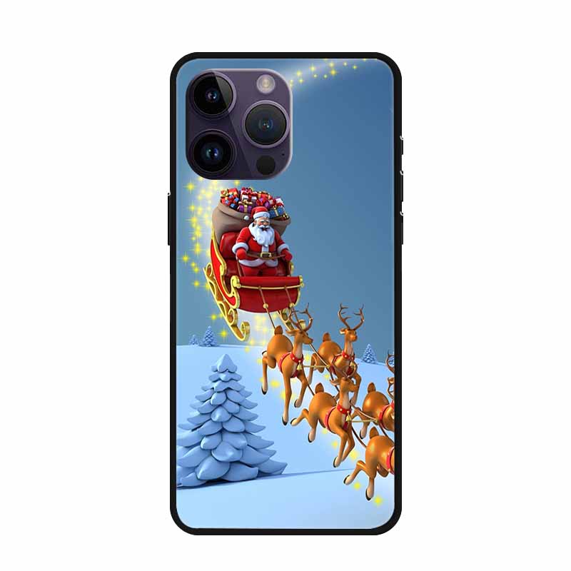 Christmas Case For iPhone 15 Pro Max Cover iPhone 15 Plus Lovely Soft Silicone TPU Back Phone Case For iPhone 15 Pro Cover Coque