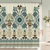 Bohemian style Shower Curtains Waterproof Polyester Fabric Boho Bath Curtains For Bathroom Bathtub Curtain With Hooks