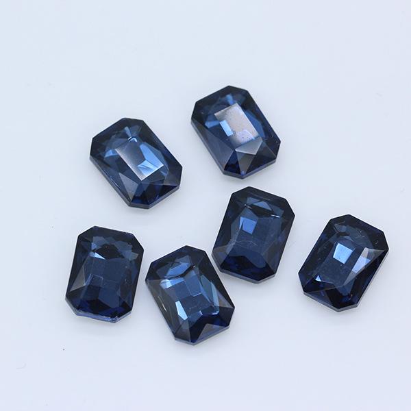Octagonal Long Gem Crystal Glass Rhinestone for Clothing, Shoes, Phone Stickers, DIY Jewelry Accessories
