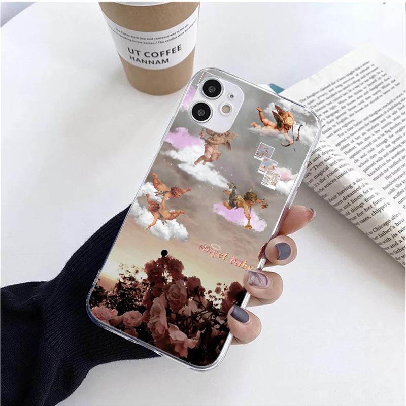 Soft Back Capa Classical Angel Modern art Phone Shell For Apple Transparent Iphone 5 5s 6 7 8 6s Plus X XR XSMAX SE 2020 11 PRO