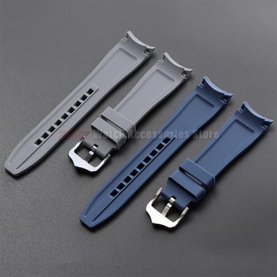 Υψηλής Ποιότητας Καμπυλωτό Άκρο 20mm 22mm Λουράκι από Καουτσούκ Σιλικόνης Λουράκι Ρολογιού για Omega Moonswatch Βραχιόλι για Swatch Αδιάβροχο Βραχιόλι Καρπού