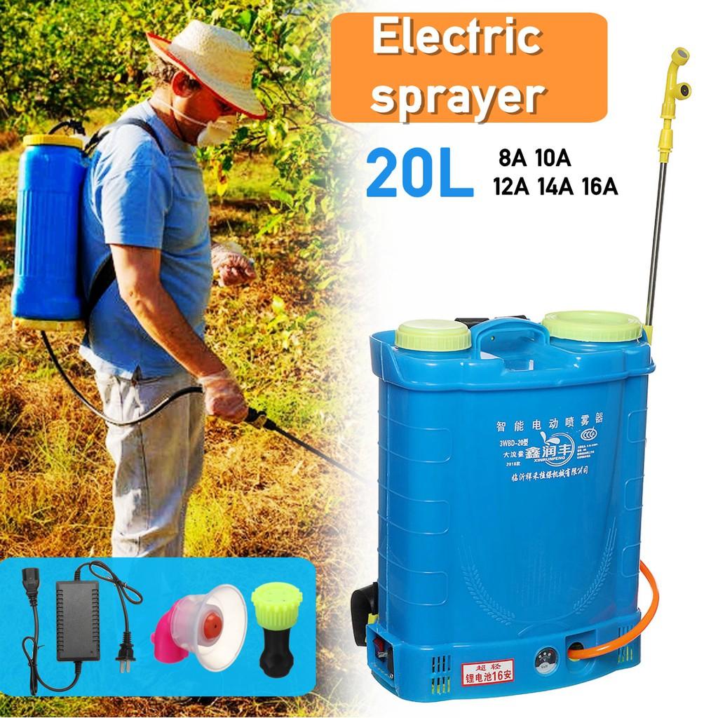 

20 л Интеллектуальный литиевый аккумулятор Электрический опрыскиватель Сельскохозяйственный пестицид Зарядный диспенсер Высокого давления Садовое оборудование Синий 12V 8A