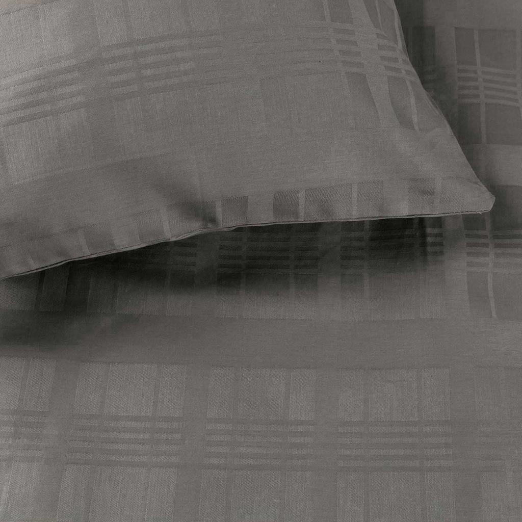 Cotton bedding 160x200 Marsela Premium satin - gray satin