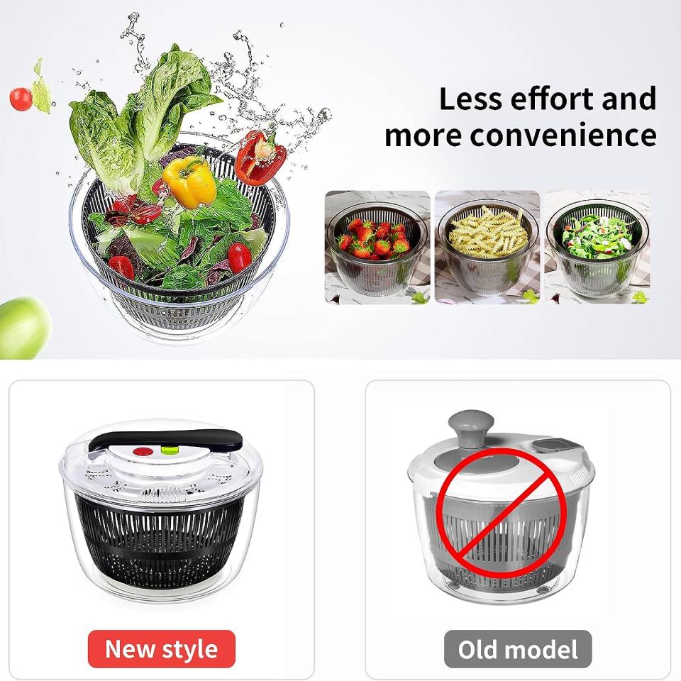 Manual Vegetable Dehydrator for Kitchen, Vegetable Washing and Drainage Basket, Salad Washing Basin