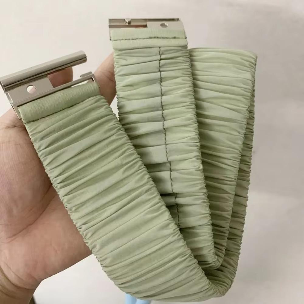 Ceinture de taille pour manteau en duvet de 5 cm de large, ceinture de taille plissée pour veste en duvet, ceinture de taille élastique tendance avec boucle