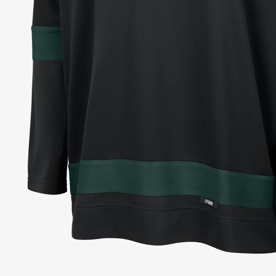 Nike Boston Celtics FW24 City Edition NBA Logo V-Neck Hockey Jersey Men jersey Black FZ0343-010