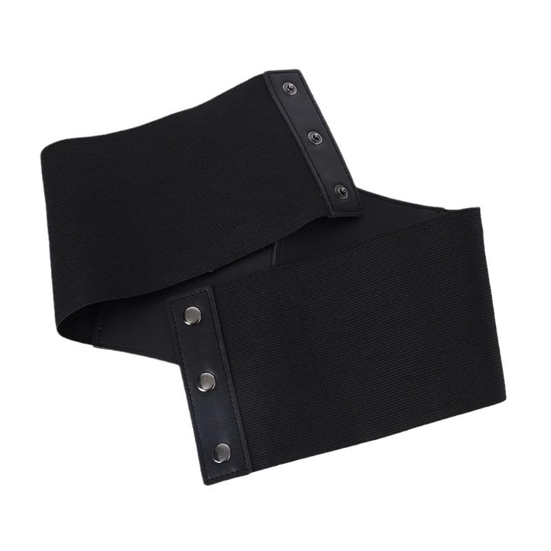 Women Corset Belt Metal O-Ring Heart-Ring Wide Elastic Waspie Waist Belt for Daily