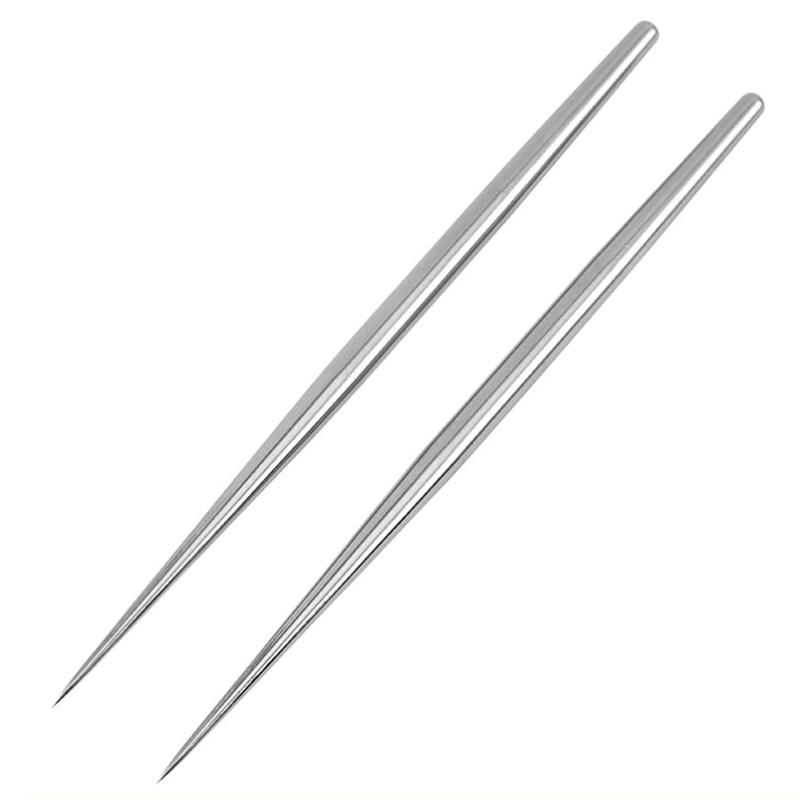 

2PCS Stainless Steel Pottery Modeling Stick Acupressure Texture Creasing Indentation Sharp Pottery Clay Carving Clay Tool 2PCS