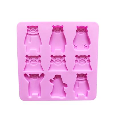 DIY Backform mit Kumamoto-Bär Silikon Schokoladenform Mousseform handgemachte Seife Touch