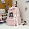 Schoolbagins wind schoolbag Japanese fresh college student schoolbag three-dimensional small bag backpack solid color large capacity backpack