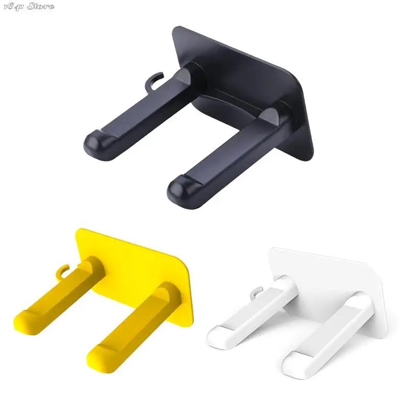 2pecs Bathroom Hair Dryer Holder Blower Home Organizer Adhesive Wall Mounted Nail Free No Trace Stickers Hair Care Dryer Storage Rack