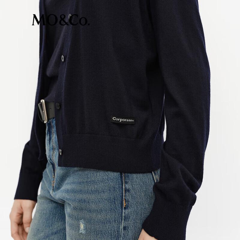 MO&Co. C+ Series Merino Wool V-Neck Cardigan