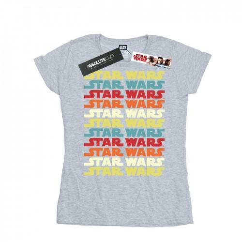 

Star Wars Womens/Ladies Retro Repeat Logo Cotton T-Shirt XXL