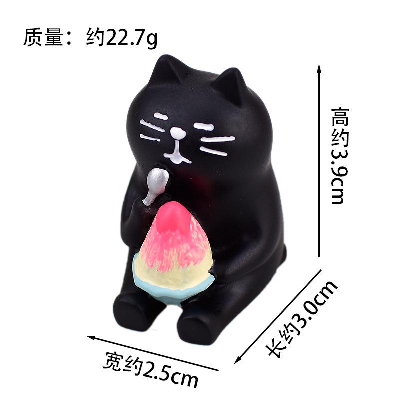 Zakka Summer Ice Cream Truck Monster Chocolate Cool Mint Popsicle Cone Cat Cute Snow Monster Creative Miniature Scene Decoration