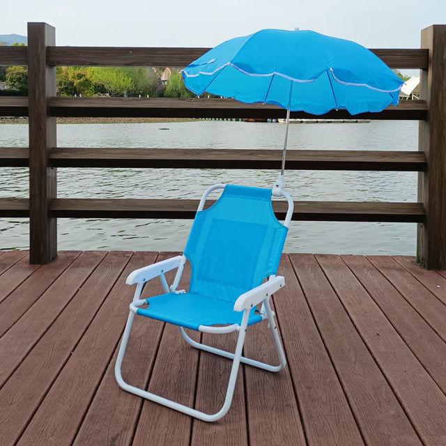 Kinder-Strandstühle mit Sonnenschirmen, Outdoor-Spielzeug, Camping-Deckhocker, zusammenklappbar, multifunktional, tragbar, für Kinder