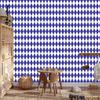 Harlequin Diamonds Wallpaper Blue and White for Living Room and Bedroom 50x1000