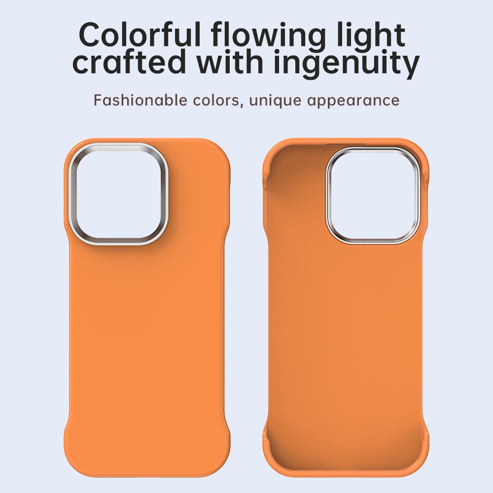 For iPhone 16 Pro Max Magnetic Case Frameless Ultra Thin TPU+PET Phone Cover Reinforced Corners