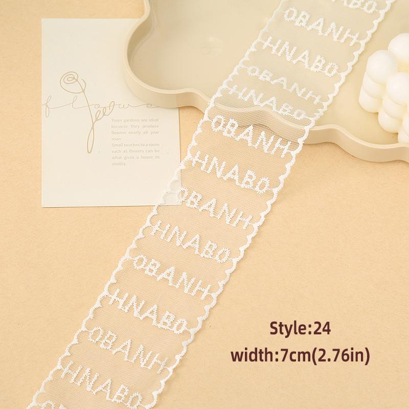 1Yards 4cm-8.5cm Wide Lace Fabric Ribbon Trim DIY Craft Clothing Sewing Supplies Curtains Tablecloths Decor Hair Bow Accessory
