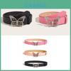 2023 Metal Butterfly Rhinestone Buckle Belt Vintage Decorative Waistband