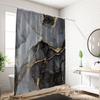 1 Piece of 180x180cm Black Marble Pattern Digital Printing Shower Curtain Partition Bathroom Waterproof and Mold Resistant