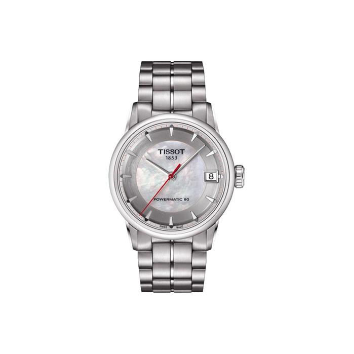 

TISSOT Luxury Collection Automatic Mechanical Movement Women s Watch 33mm Mother of Pearl Color Watch Dial T086.207.11.111.01 Silver White Strap
