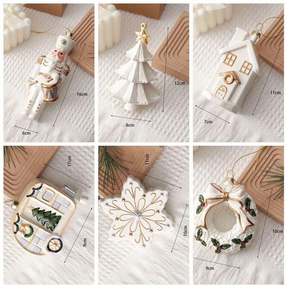 Xmas Tree Christmas Decoration White Christmas Tree Ornament Xmas Baubles Scene Making