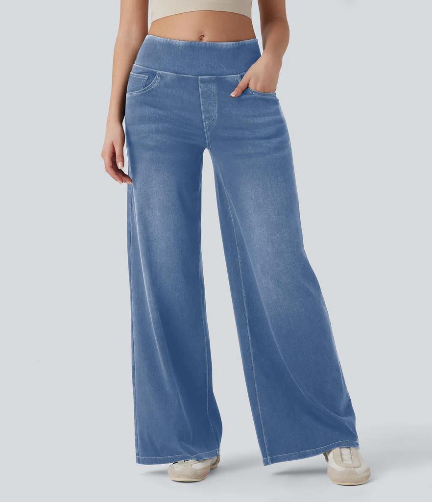 2025 Summer Women's High-Waisted Slimming Wide-Leg Jeans: Casual, Versatile, and Fashionable