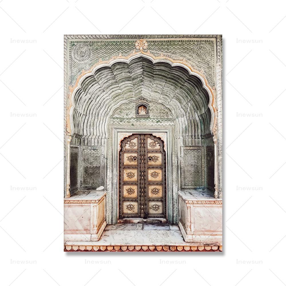 India City Gallery Wall Canvas Painting Taj Mahal Print Photography Wall Art Pictures Architecture Poster Nordic Home Decor