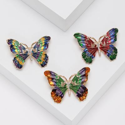 Modische, personalisierte Öltropfen-Schmetterlingsbrosche, hochwertige Kleidungs-Corsage, lichtbeständig