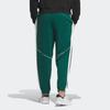 Adidas Color Block Striped Jogger Pants Men Bottoms Forest-Green IK3444
